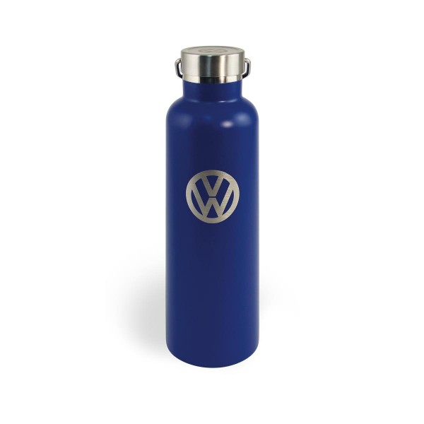 Thermo Trinkflasche 735ml "VW Volkswagen blau" - 18/24h Isolierung - Doppelwandig - 18/8 Edelstahl