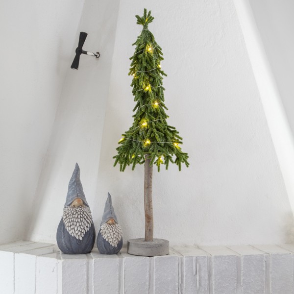 LED Tannenbaum Lummer - stehend - Tischbaum - 20 warmweiße LED - H: 65cm - Batteriebetrieb - grün