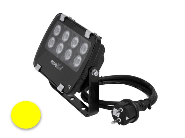 EUROLITE LED IP FL-8 | 30° | 8x1W | IP56 | Lichtfarbe Gelb