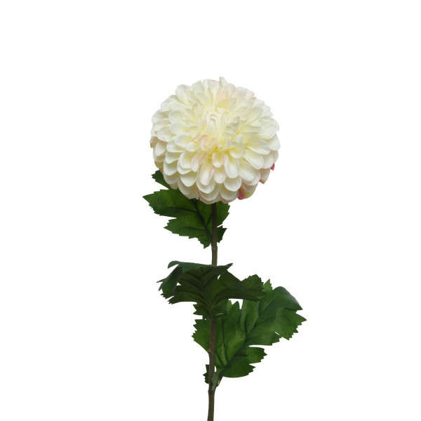 Dahlie - Stielblume - Kunstblume - H: 75cm - creme