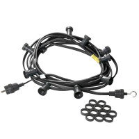 Vorschau: Illu/Partylichterkette 20m - Außenlichterkette schwarz - Made in Germany- 20 opale LED Tropfenlampen Vorschau: Illu/Partylichterkette 20m - Außenlichterkette schwarz - Made in Germany- 20 opale LED Tropfenlampen