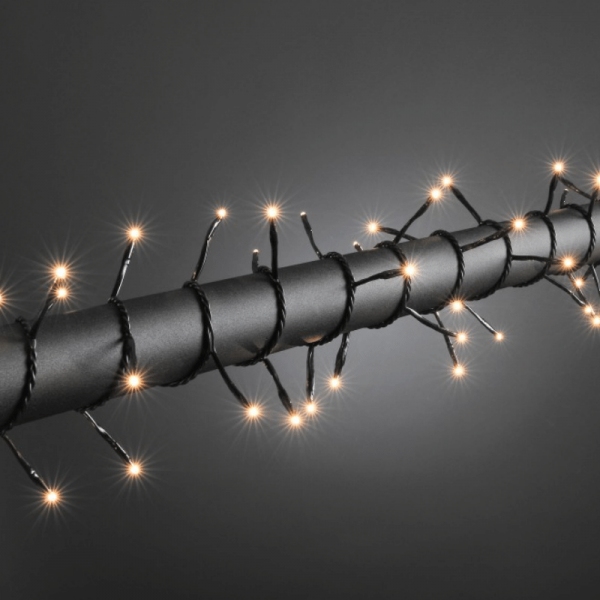 Microlichterkette - Pure - 3,95m - 80 x Warmweiß - Schwarzes Kabel - Outdoor
