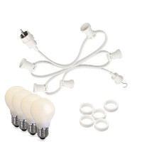 Vorschau: Illu-/Partylichterkette 40m - Außenlichterkette weiß - Made in Germany - 60 opale LED Tropfenlampen Vorschau: Illu-/Partylichterkette 40m - Außenlichterkette weiß - Made in Germany - 60 opale LED Tropfenlampen