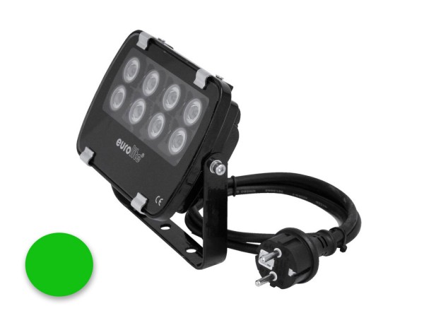 EUROLITE LED IP FL-8 | 30° | 8x1W | IP56 | Lichtfarbe Grün