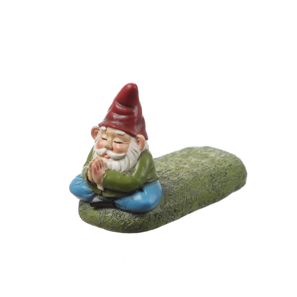 Blumentopffüße meditierende Gartenzwerge - Pflanzkübel Untersetzer - Kübelfüße - Polyresin - 3er Set