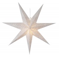 Papierstern Galaxy - Sternenbilder - hängend - 7-zackig - 100cm - inkl. E14 Fassung u. Kabel - weiß Papierstern Galaxy - Sternenbilder - hängend - 7-zackig - 100cm - inkl. E14 Fassung u. Kabel - weiß