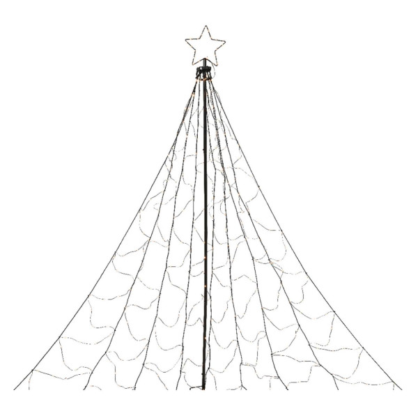 B-Ware LED Lichterbaum mit Sternspitze - LED Baum outdoor - 836 funkelnde bernstein LED - H: 5m - Ti