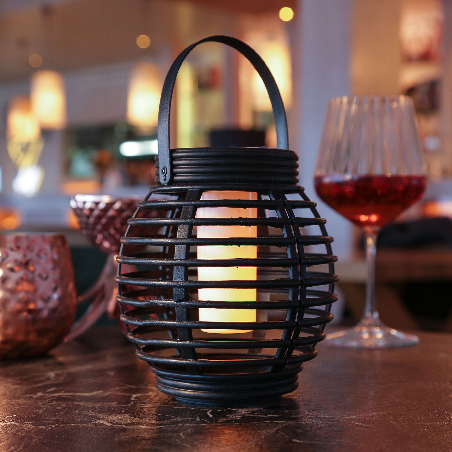 Solare Heißluftballon-Laterne - Flackernde Gartenleuchte Mit Flammeneffekt