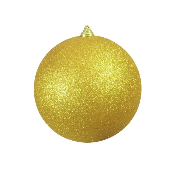 XL Dekokugel 20cm - Baumkugel - gold glitzernd - Innendeko - robustes Polyethylen