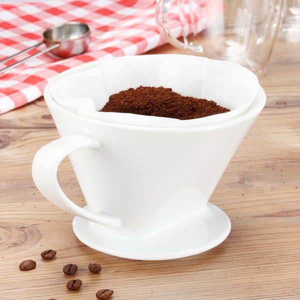 Kaffeefilter - Porzellan - 11 x 16 x 14cm - Größe 4