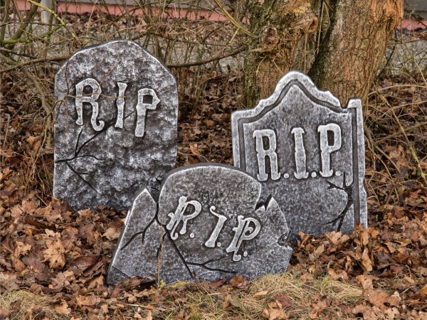Grabsteinset 3-teilig - wetterfeste Halloween Dekoration für den Garten