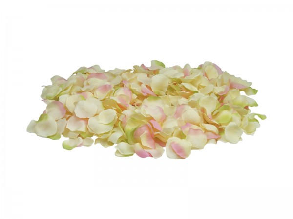 Rosenblätter - Stoff - H: 8cm - gelb/rosa - 500 Stück