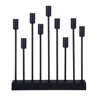 Tischleuchte Pix - Fensterleuchter - 9-flammig - E14 Fassung - H: 50cm, L: 42cm - Schalter - schwarz Tischleuchte Pix - Fensterleuchter - 9-flammig - E14 Fassung - H: 50cm, L: 42cm - Schalter - schwarz