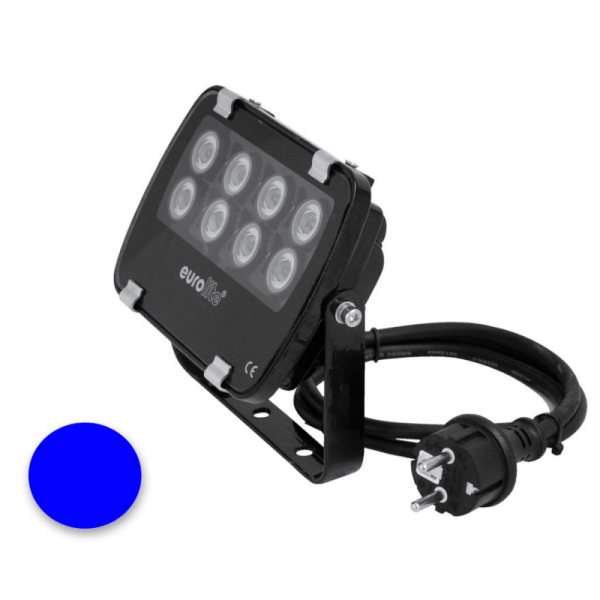 EUROLITE LED IP FL-8 | 30° | 8x1W | IP56 | Lichtfarbe Blau