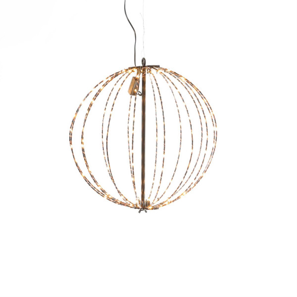 B-Ware LED Drahtkugel - Leuchtkugel - D: 36cm - 192 warmweiße LED - faltbar - für Innen und Außen -