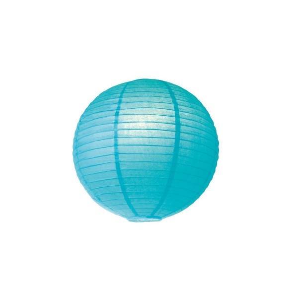 Lampion aus Papier - hellblau - 40cm - für E27 Hängefassungen oder Lichterketten