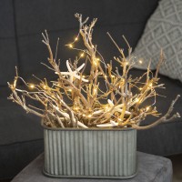 LED Drahtlichterkette "Dew Drop" - 40 warmweiße LED - silberner Draht - 4m - Batteriebetrieb - Timer LED Drahtlichterkette "Dew Drop" - 40 warmweiße LED - silberner Draht - 4m - Batteriebetrieb - Timer