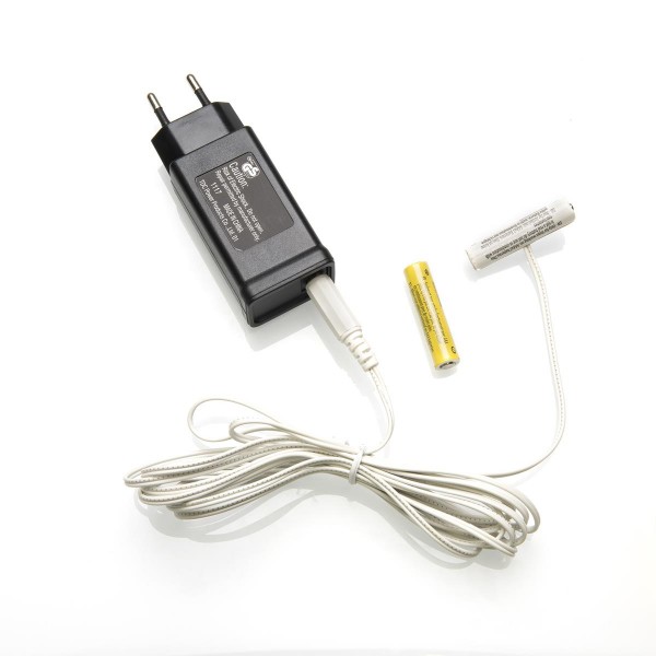 Stromadapter für Batterieartikel 2xAAA - Batterie Eliminator - Ersetzt 2 Microbatterien - Innen