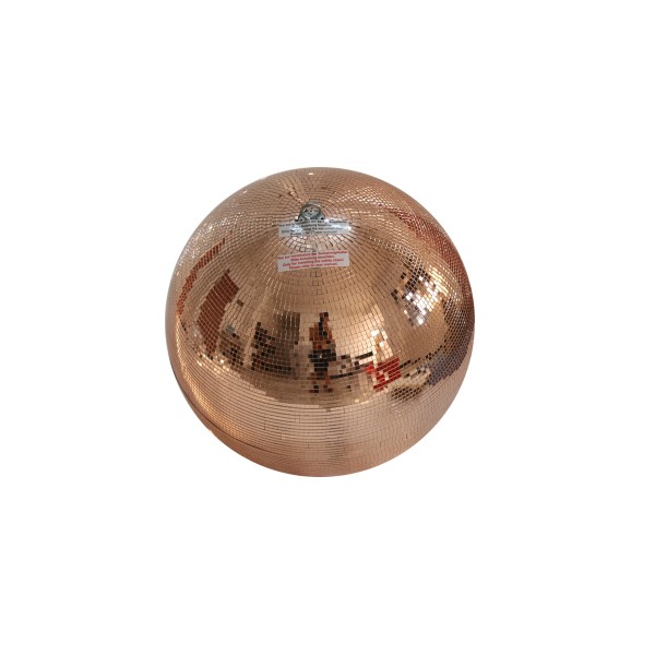 B-Ware Spiegelkugel 20cm - kupfer - Diskokugel Echtglas - 10x10mm Spiegel - PROFI Serie