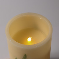 Vorschau: XXL LED Kerze mit Farndruck - Echtwachs - flackernde LED - H: 25cm - D: 12cm - weiß/grün Vorschau: XXL LED Kerze mit Farndruck - Echtwachs - flackernde LED - H: 25cm - D: 12cm - weiß/grün