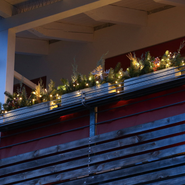 LED Lichterkette auf Kunststoffrad - 500 warmweiße LED - L: 50m - 8 Modi/ Timer - Innen/Außen