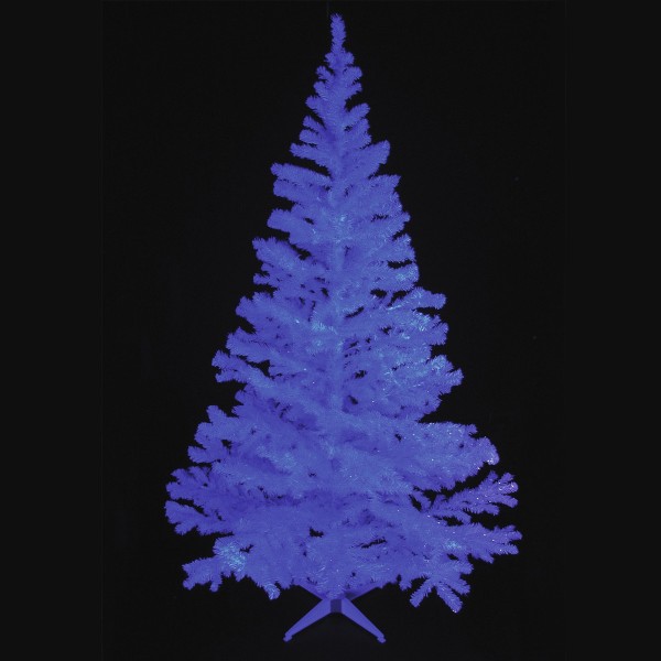 Tannenbaum UV glitzerweiß, 210cm - inkl. Ständer - unter Schwarzlicht leuchtend