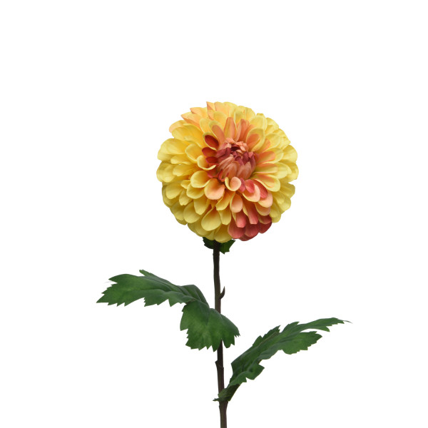 Dahlie - Stielblume - Kunstblume - H: 75cm - gelb