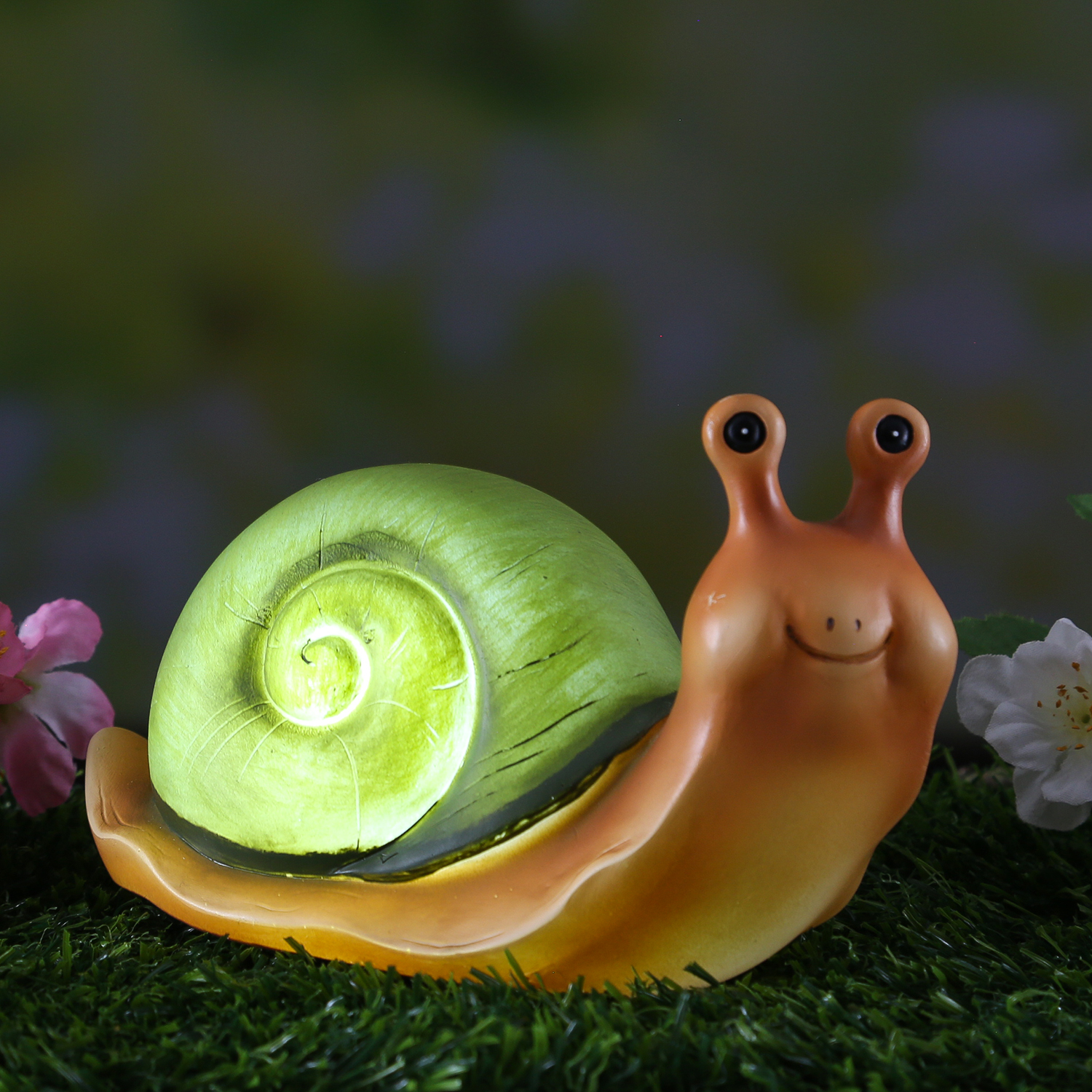 Schnecke LED beleuchtet Solar Helligkeitssensor Gartendeko Terrasse Balkon 