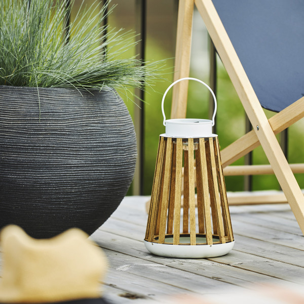 LED Solar Laterne CATANIA - zum Hängen o. Stellen - warmweiße LED - H: 28cm - Lichtsensor - Outdoor