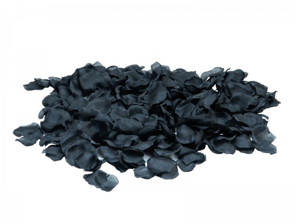 Rosenblätter, schwarz, 500 Stück aus Textil, Größe 8cm - Romatik-Dekoration