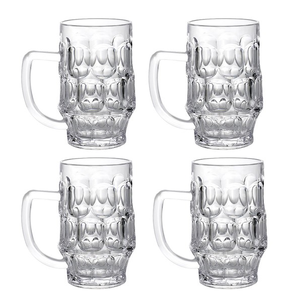 4 x Bierkrug aus bruchfestem Polycarbonat - 700ml