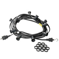 Vorschau: Illu-/Partylichterkette 5m - Außenlichterkette schwarz - Made in Germany - 10 kaltweiße LED Kugellam Vorschau: Illu-/Partylichterkette 5m - Außenlichterkette schwarz - Made in Germany - 10 kaltweiße LED Kugellam