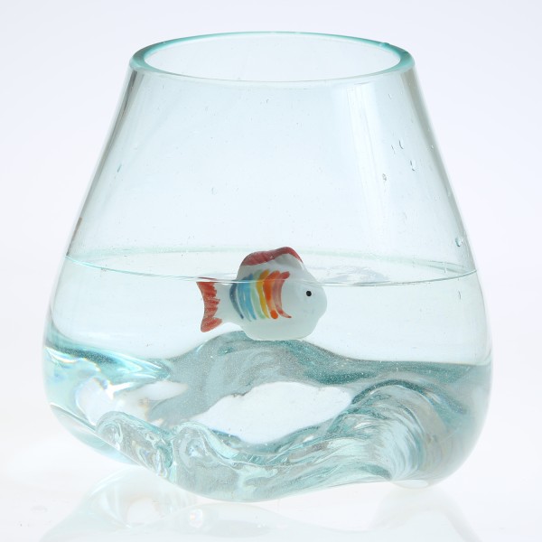 Teichdeko Fisch COCO - Dekofigur - Porzellan - schwimmend - L: 6cm - bunt