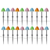 Vorschau: LED Lichterkette Mini Pilze - 20 Gartenstecker mit Erdspießen - 8 Funkt. - Timer - L: 3,8m - bunt Vorschau: LED Lichterkette Mini Pilze - 20 Gartenstecker mit Erdspießen - 8 Funkt. - Timer - L: 3,8m - bunt