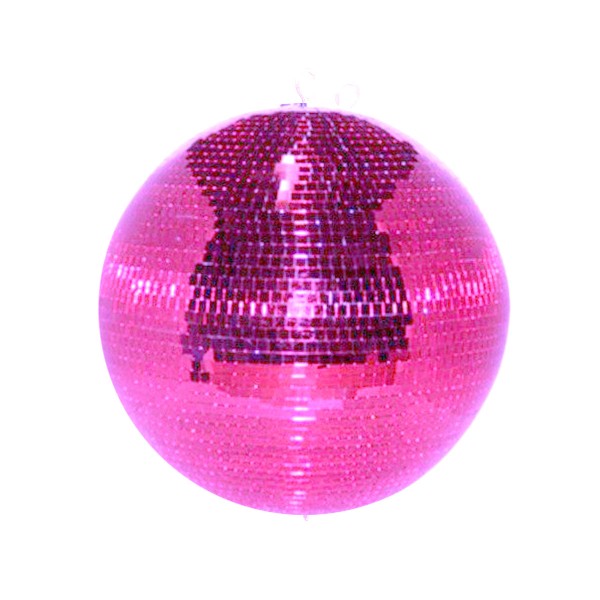 Spiegelkugel 50cm - pink - Safety - Diskokugel Echtglas - 10x10mm Spiegel PROFI