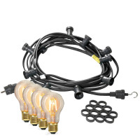 Vorschau: Illu-/Partylichterkette 10m - Außenlichterkette schwarz - Made in Germany - 30x Edison LED Filament Vorschau: Illu-/Partylichterkette 10m - Außenlichterkette schwarz - Made in Germany - 30x Edison LED Filament