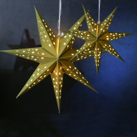 Vorschau: LED Papierstern mit Stoffbezug - Samtstern - 7-zackig - 10LED - D: 40cm - Batterie - Timer - grün Vorschau: LED Papierstern mit Stoffbezug - Samtstern - 7-zackig - 10LED - D: 40cm - Batterie - Timer - grün