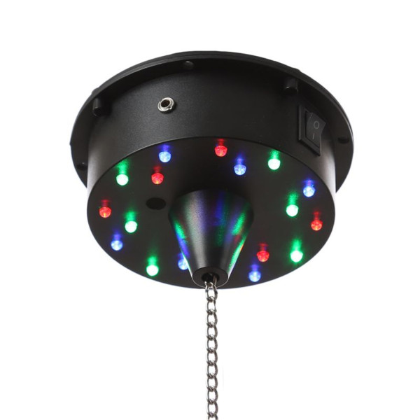 Spiegelkugel Motor mit LED Farbwechsler bis 20cm Kugeln - MBM-B203RGBW - Batteriebetrieb
